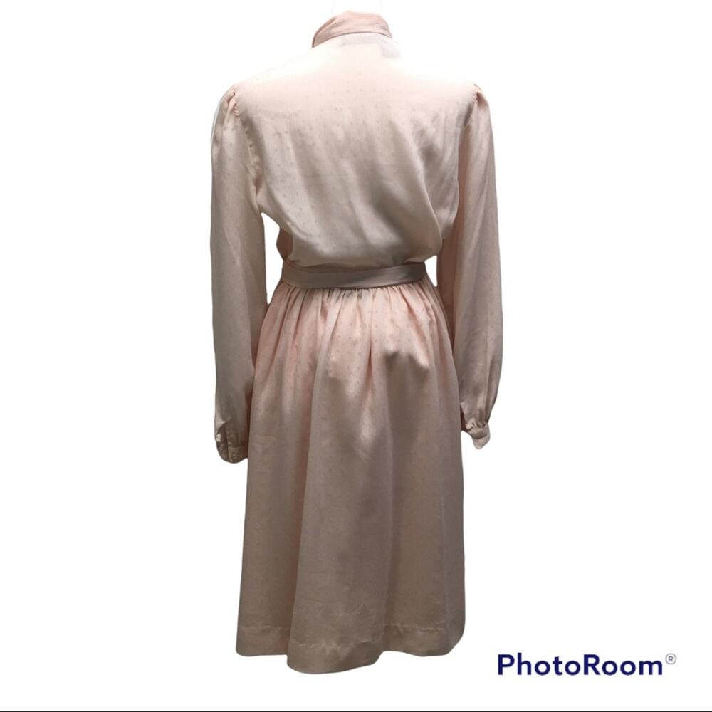 Vintage Breckenridge Pink Tie Blouse and Skirt Set Size 8 - Picture 4 of 11